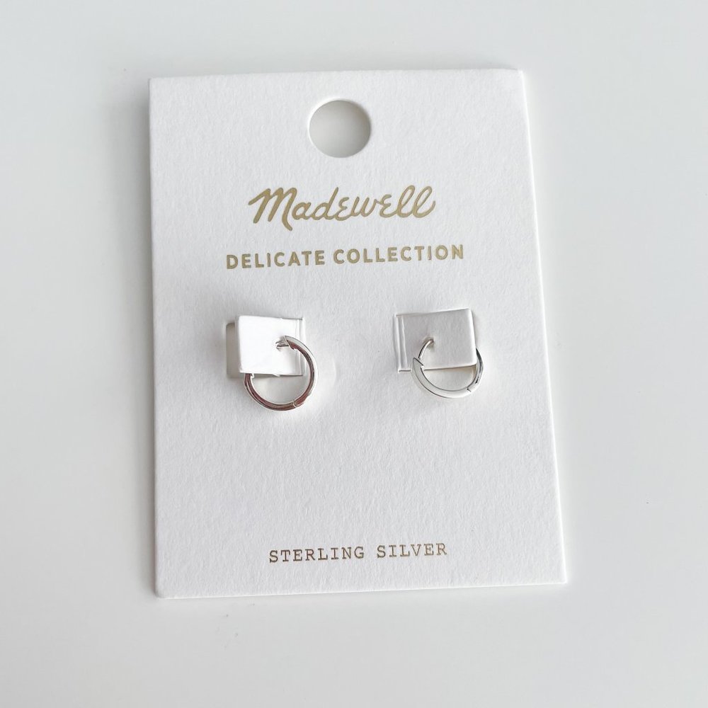 Madewell Delicate Collection Demi-Fine Huggie Mini Hoop Earrings - Picture 3 of 3